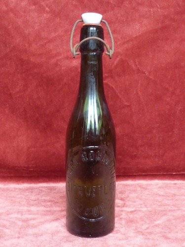 Old glass bottle porcelain - old,