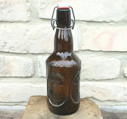Old clip cap beer bottle - ,