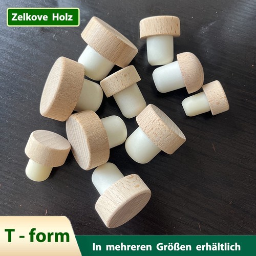 Form flaschenverschluss holz - t-form,